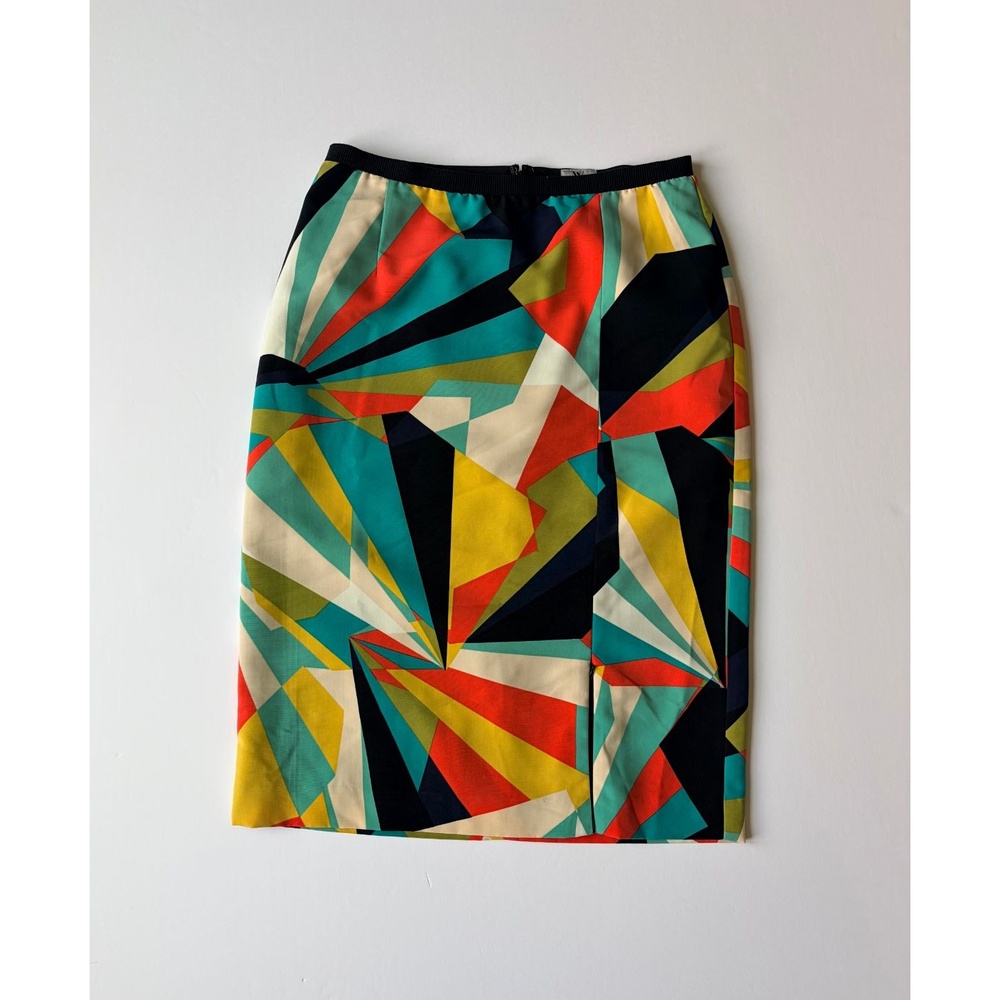 Worthington Pencil Skirt Women's 6 Multi-color EUC Geometric Print
